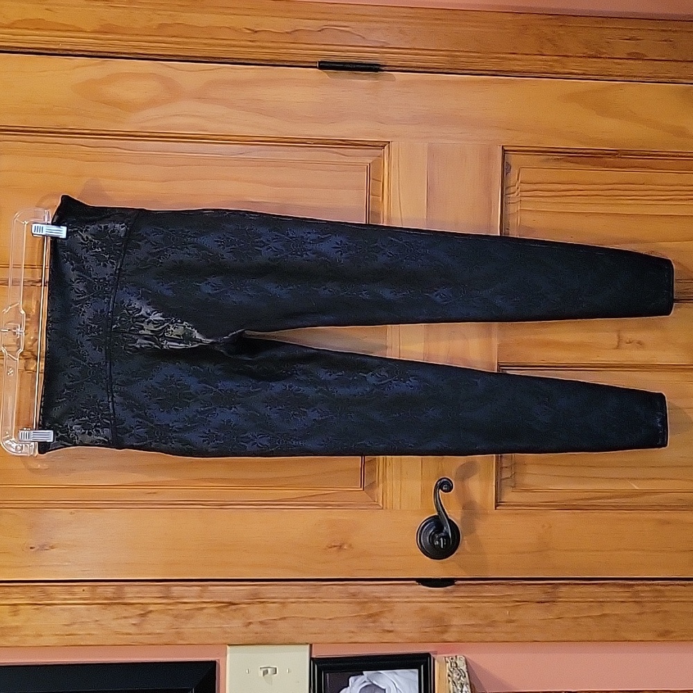 Spanx printed black L legging